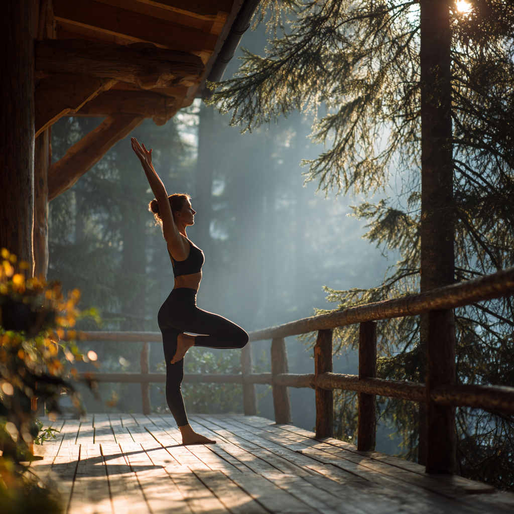 Йога інструктор проводить заняття